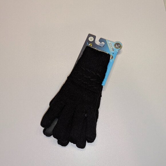 Isotoner Touch Screen Winter Gloves Black Casual Knit Touch screen technology - Picture 1 of 5